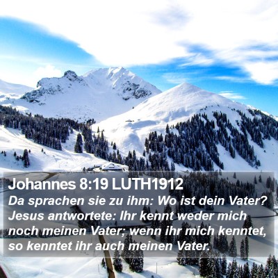 Johannes 8:19 LUTH1912 Bible Verse Image