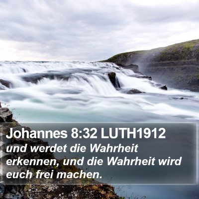 Johannes 8:32 LUTH1912 Bible Verse Image