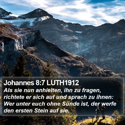 Johannes 8:7 LUTH1912 Bible Verse Image