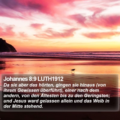 Johannes 8:9 LUTH1912 Bible Verse Image