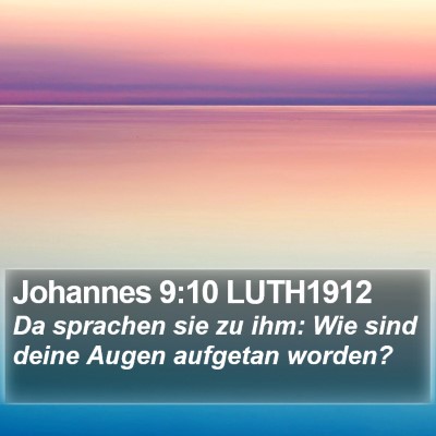Johannes 9:10 LUTH1912 Bible Verse Image