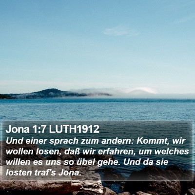 Jona 1:7 LUTH1912 Bible Verse Image