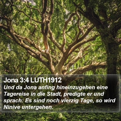 Jona 3:4 LUTH1912 Bible Verse Image