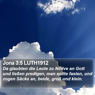 Jona 3:5 LUTH1912 Bible Verse Image