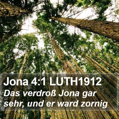Jona 4:1 LUTH1912 Bible Verse Image
