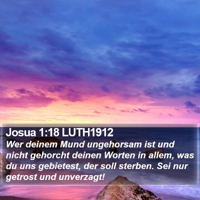 Josua 1:18 LUTH1912 Bible Verse Image