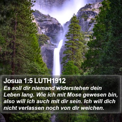 Josua 1:5 LUTH1912 Bible Verse Image