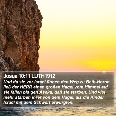 Josua 10:11 LUTH1912 Bible Verse Image