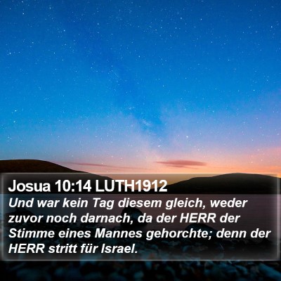 Josua 10:14 LUTH1912 Bible Verse Image