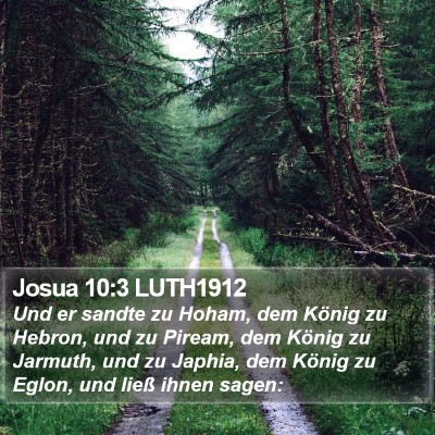 Josua 10:3 LUTH1912 Bible Verse Image