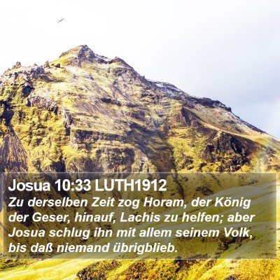 Josua 10:33 LUTH1912 Bible Verse Image