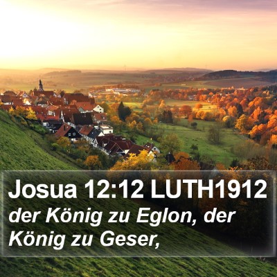 Josua 12:12 LUTH1912 Bible Verse Image