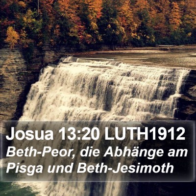 Josua 13:20 LUTH1912 Bible Verse Image