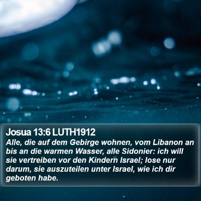 Josua 13:6 LUTH1912 Bible Verse Image
