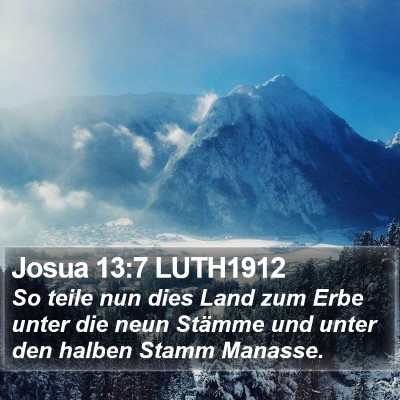 Josua 13:7 LUTH1912 Bible Verse Image