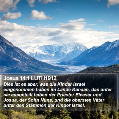 Josua 14:1 LUTH1912 Bible Verse Image