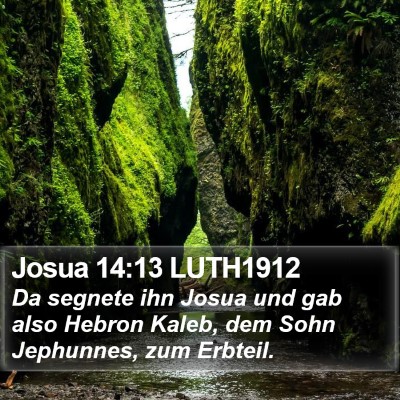 Josua 14:13 LUTH1912 Bible Verse Image