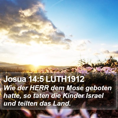 Josua 14:5 LUTH1912 Bible Verse Image