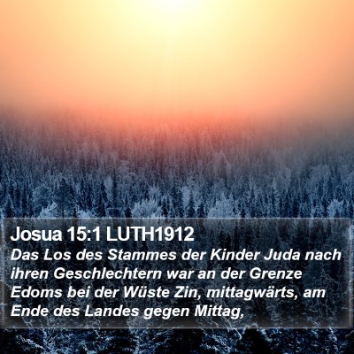 Josua 15:1 LUTH1912 Bible Verse Image