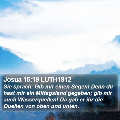 Josua 15:19 LUTH1912 Bible Verse Image