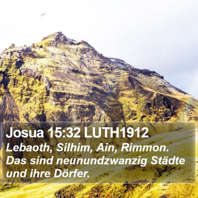 Josua 15:32 LUTH1912 Bible Verse Image