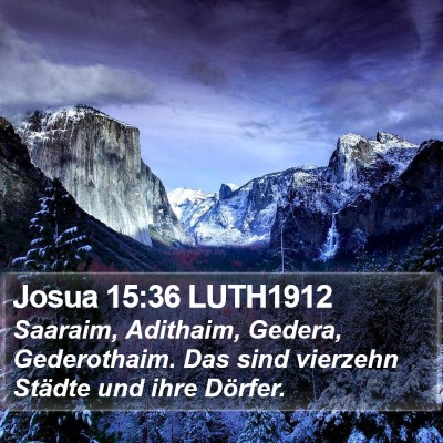 Josua 15:36 LUTH1912 Bible Verse Image