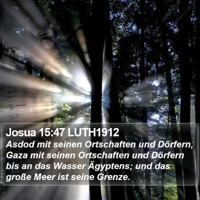 Josua 15:47 LUTH1912 Bible Verse Image