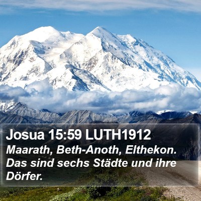 Josua 15:59 LUTH1912 Bible Verse Image