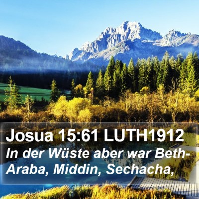 Josua 15:61 LUTH1912 Bible Verse Image