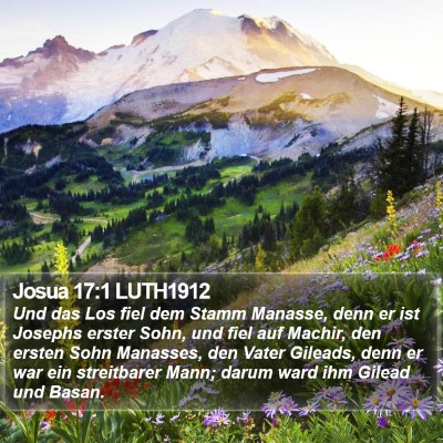 Josua 17:1 LUTH1912 Bible Verse Image