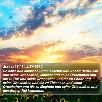 Josua 17:11 LUTH1912 Bible Verse Image