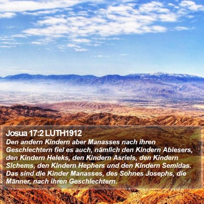 Josua 17:2 LUTH1912 Bible Verse Image