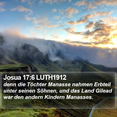 Josua 17:6 LUTH1912 Bible Verse Image