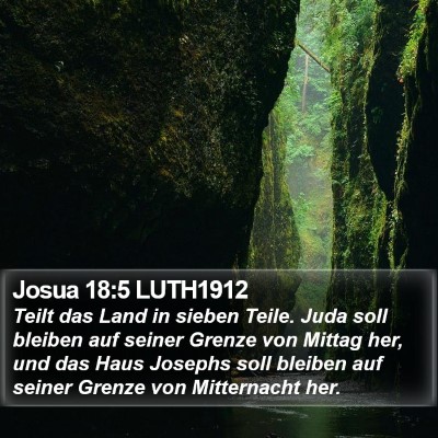 Josua 18:5 LUTH1912 Bible Verse Image