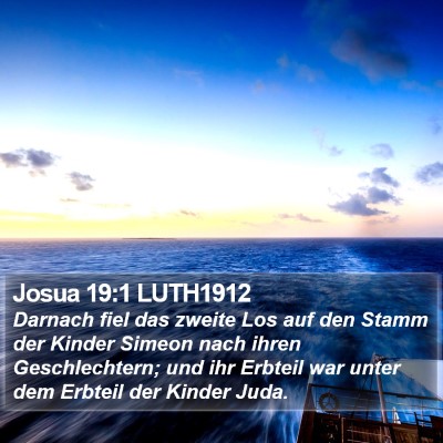 Josua 19:1 LUTH1912 Bible Verse Image
