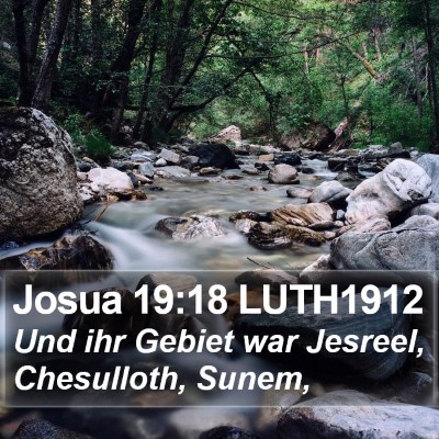 Josua 19:18 LUTH1912 Bible Verse Image