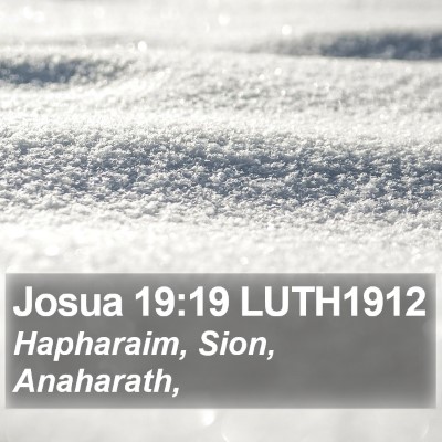 Josua 19:19 LUTH1912 Bible Verse Image