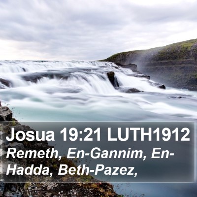 Josua 19:21 LUTH1912 Bible Verse Image