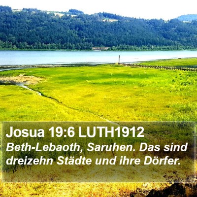 Josua 19:6 LUTH1912 Bible Verse Image