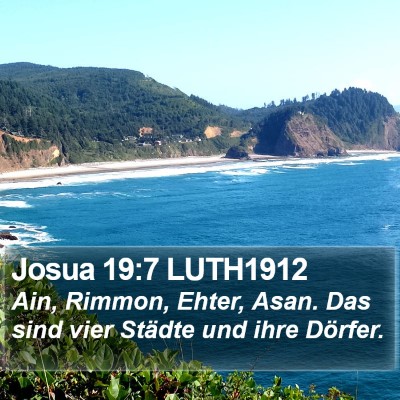 Josua 19:7 LUTH1912 Bible Verse Image