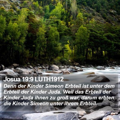 Josua 19:9 LUTH1912 Bible Verse Image