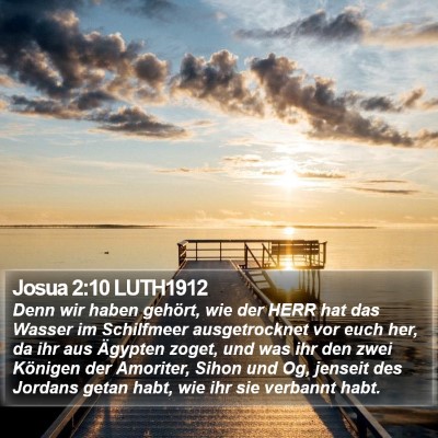 Josua 2:10 LUTH1912 Bible Verse Image