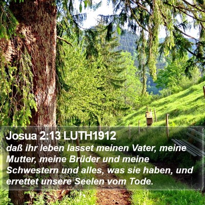 Josua 2:13 LUTH1912 Bible Verse Image