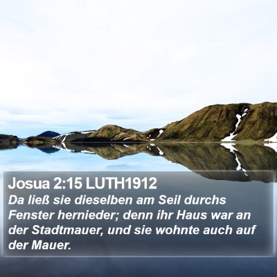 Josua 2:15 LUTH1912 Bible Verse Image
