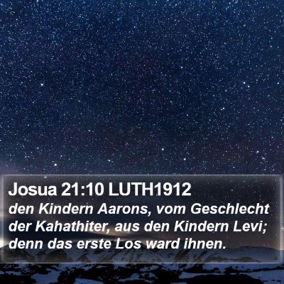 Josua 21:10 LUTH1912 Bible Verse Image
