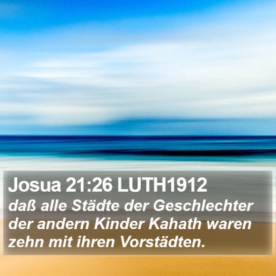 Josua 21:26 LUTH1912 Bible Verse Image