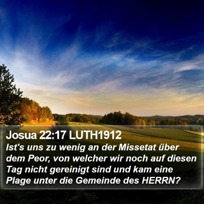 Josua 22:17 LUTH1912 Bible Verse Image