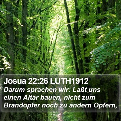 Josua 22:26 LUTH1912 Bible Verse Image