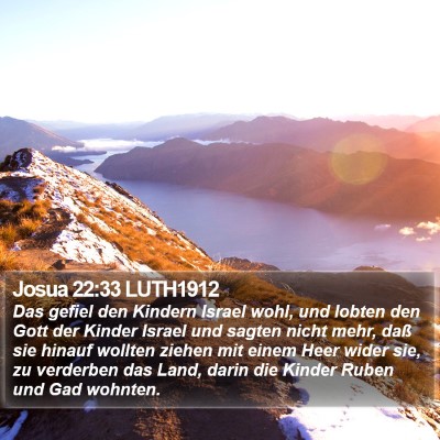 Josua 22:33 LUTH1912 Bible Verse Image