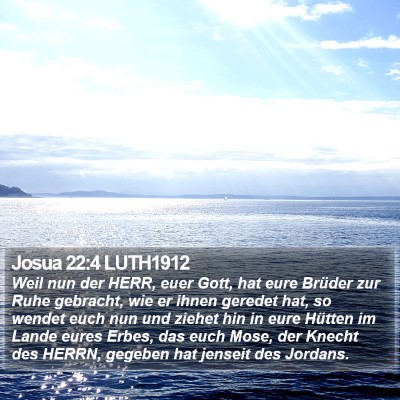 Josua 22:4 LUTH1912 Bible Verse Image